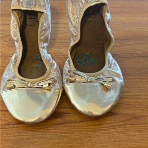 Gold Ballet Flats
